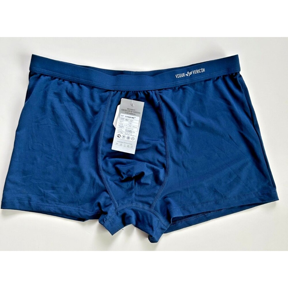 Men's 2XL Blue Trunk Underwear Soft Bamboo Blend Breathable Trunks Boxer Briefs